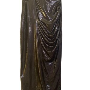 Zara Shiny Black Maxi Skirt